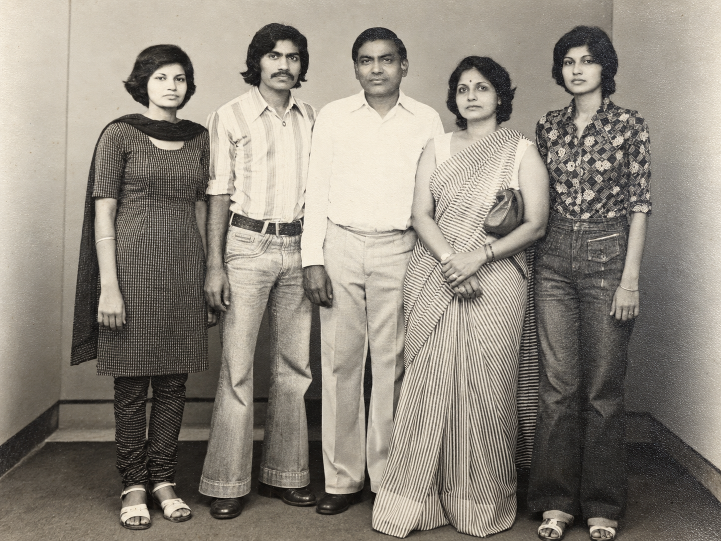 Mahesh Chandra Gupta and Kusum Gupta with their family