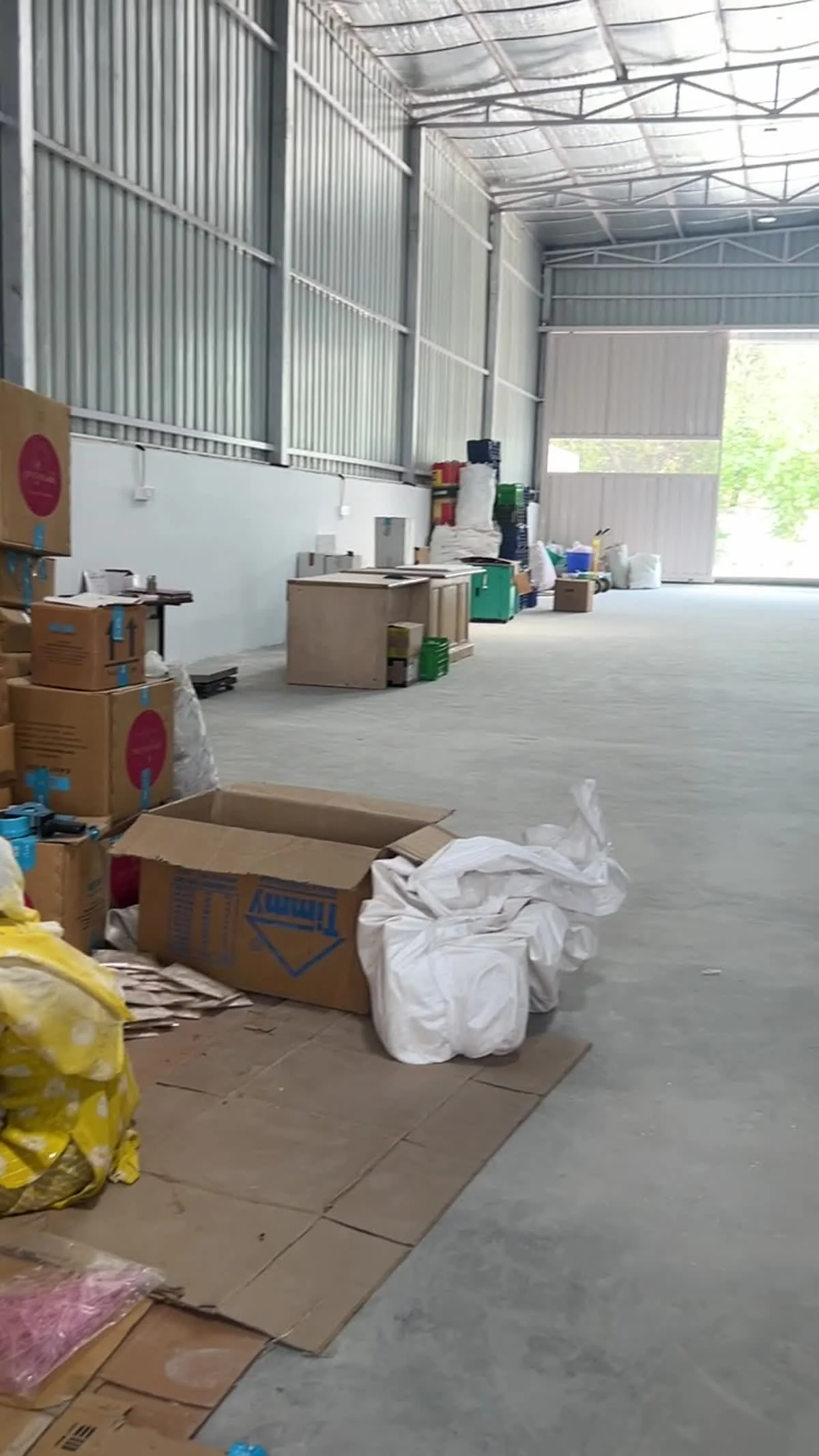 Interior of the East West Brothers warehouse from supplied footage